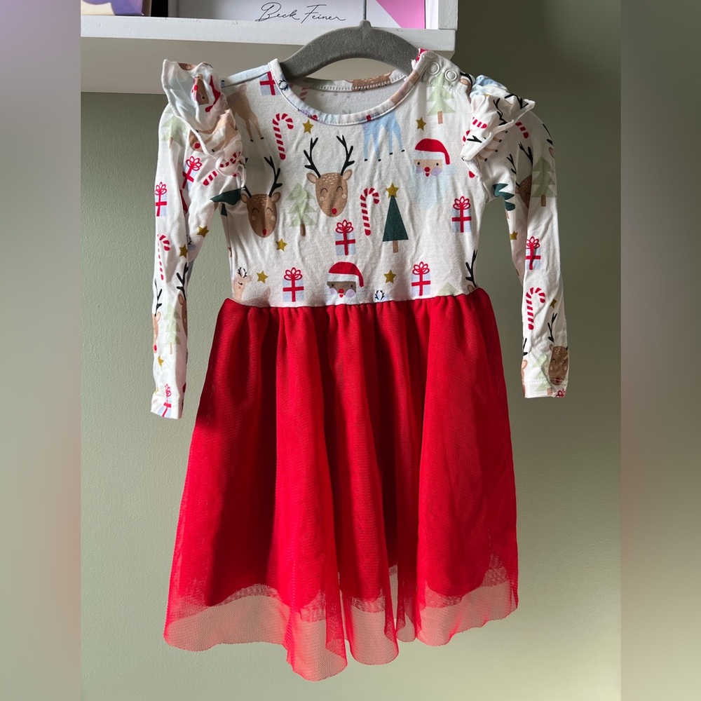 Emerson and Friends Bamboo Christmas Tulle Dress - EUC